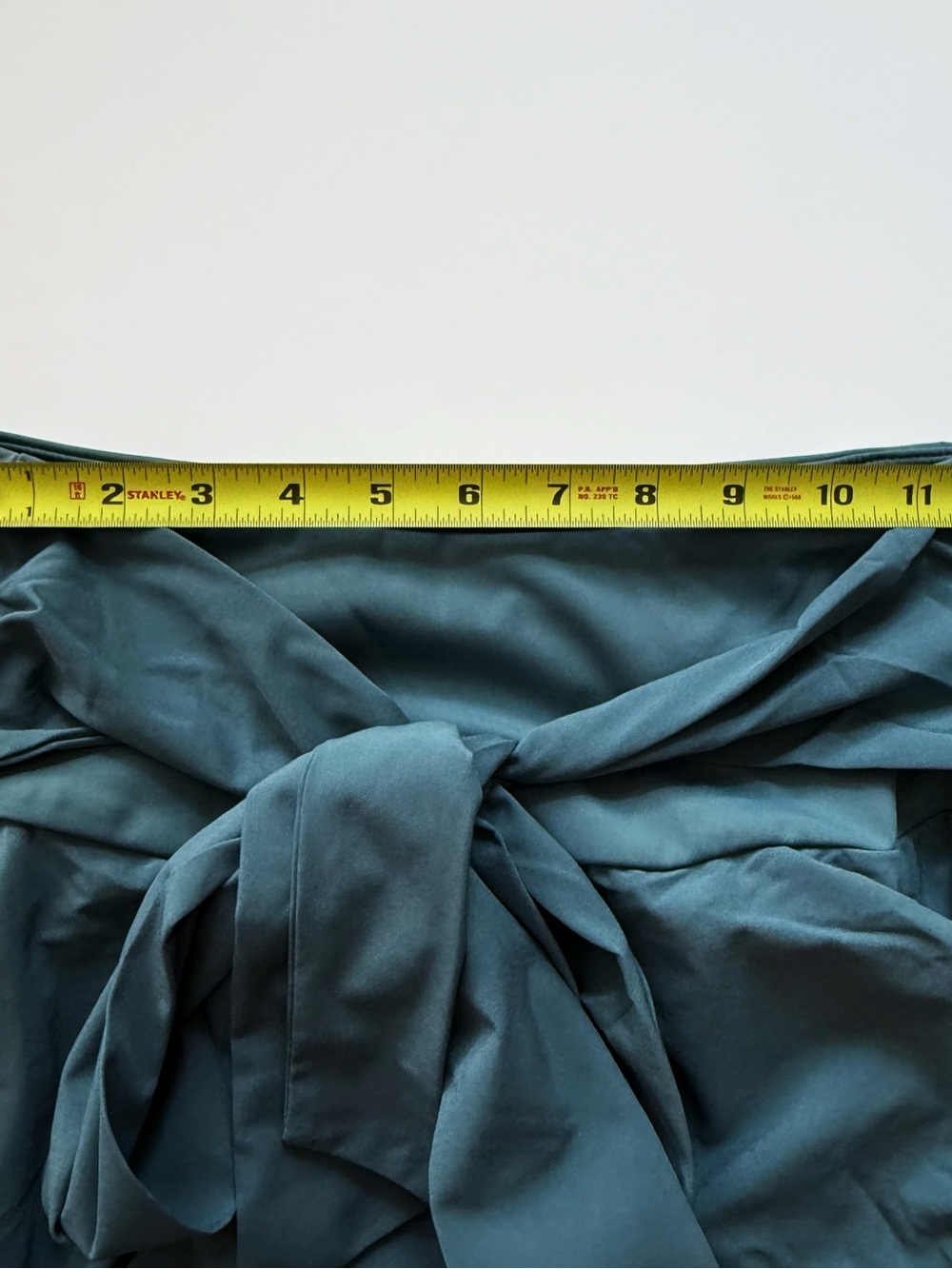 HALARA Teal High Waisted Tie Front A Line Midi Casual Skirt size XS - Picture 10 of 13